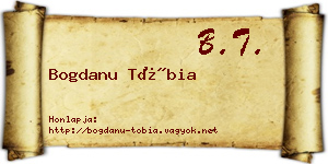 Bogdanu Tóbia névjegykártya